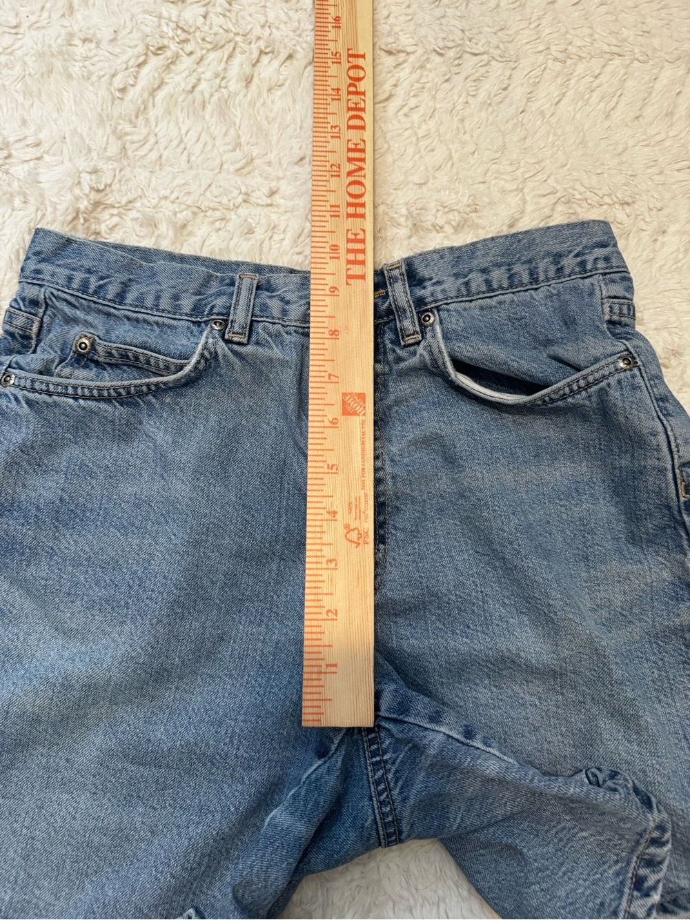 Vintage 90s Crazy Horse High Rise 100% Cotton Denim Mom Shorts - Picture 3 of 6